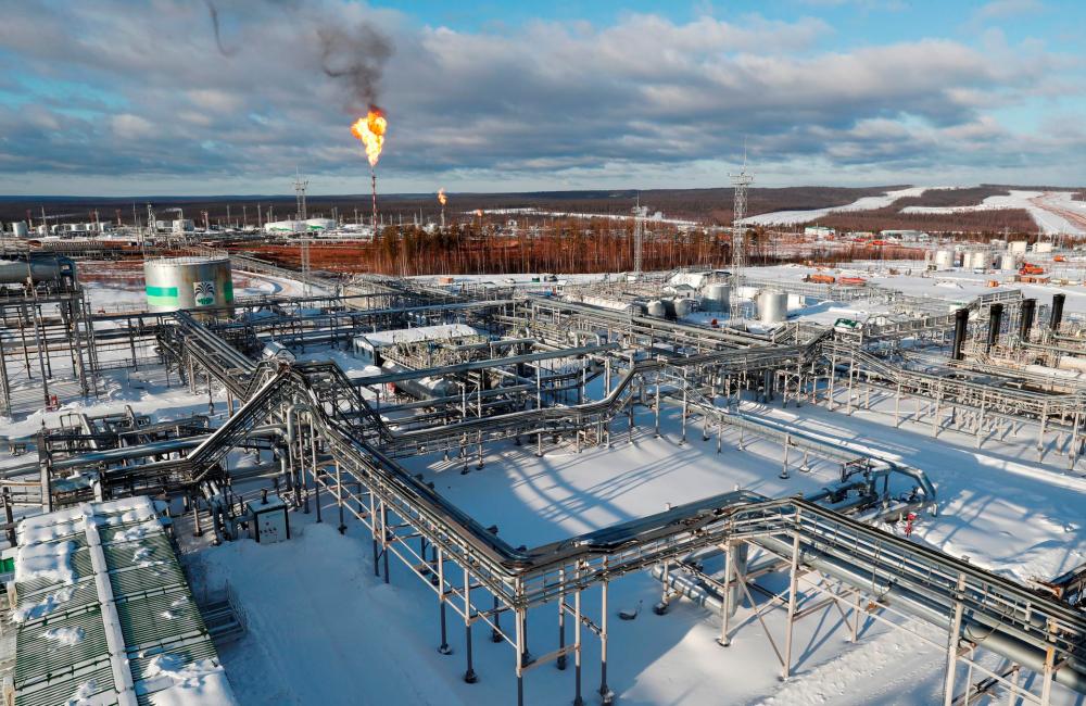 A general view shows an oil treatment plant in the Yarakta Oil Field, owned by Irkutsk Oil Company (INK), in Irkutsk Region, Russia March 10, 2019. REUTERSpix