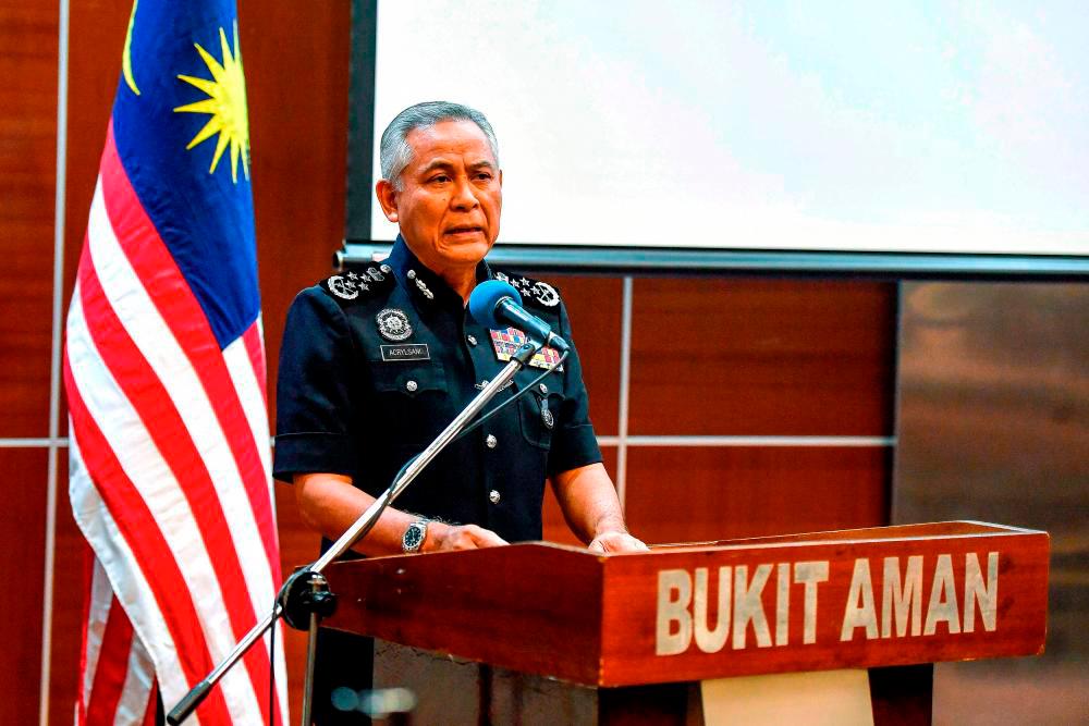 Inspector-Genereal of Police Tan Sri Acryl Sani Abdullah Sani. BERNAMAPIX