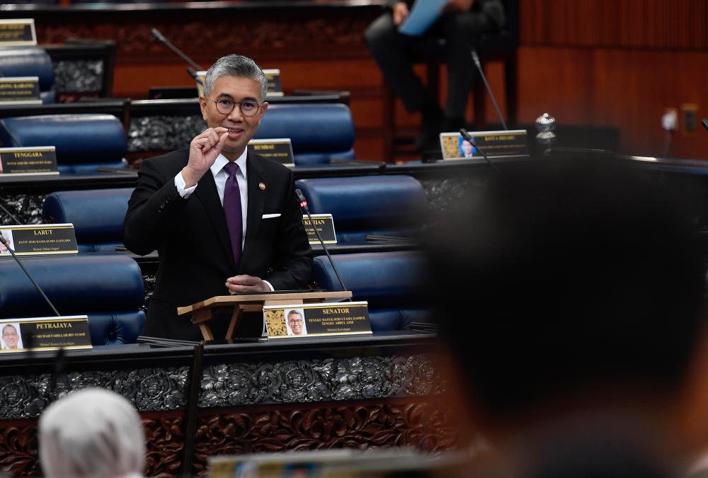 Menteri Kewangan Tengku Datuk Seri Zafrul Abdul Aziz. fotoBERNAMA