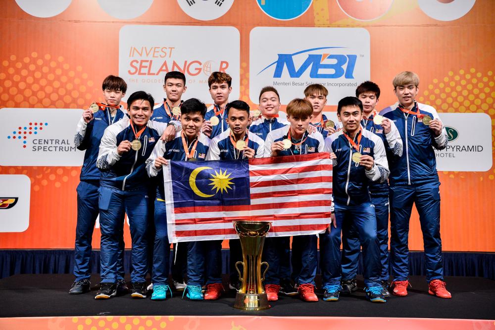 SHAH ALAM, Feb 20 - The national men’s badminton team emerged champions of the 2022 Asian Team Badminton Championship (BATC) at the Setia City Convention Center today. Malaysia beat Indonesia 3-0 in the final of the tournament. BERNAMApix