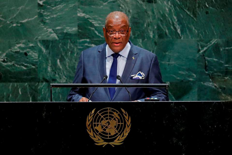 Evaristo Carvalho, President of Sao Tome and Principe addresses the 74th session of the United Nations General Assembly at U.N. headquarters in New York City, New York, U.S., September 26, 2019. REUTERSPIX