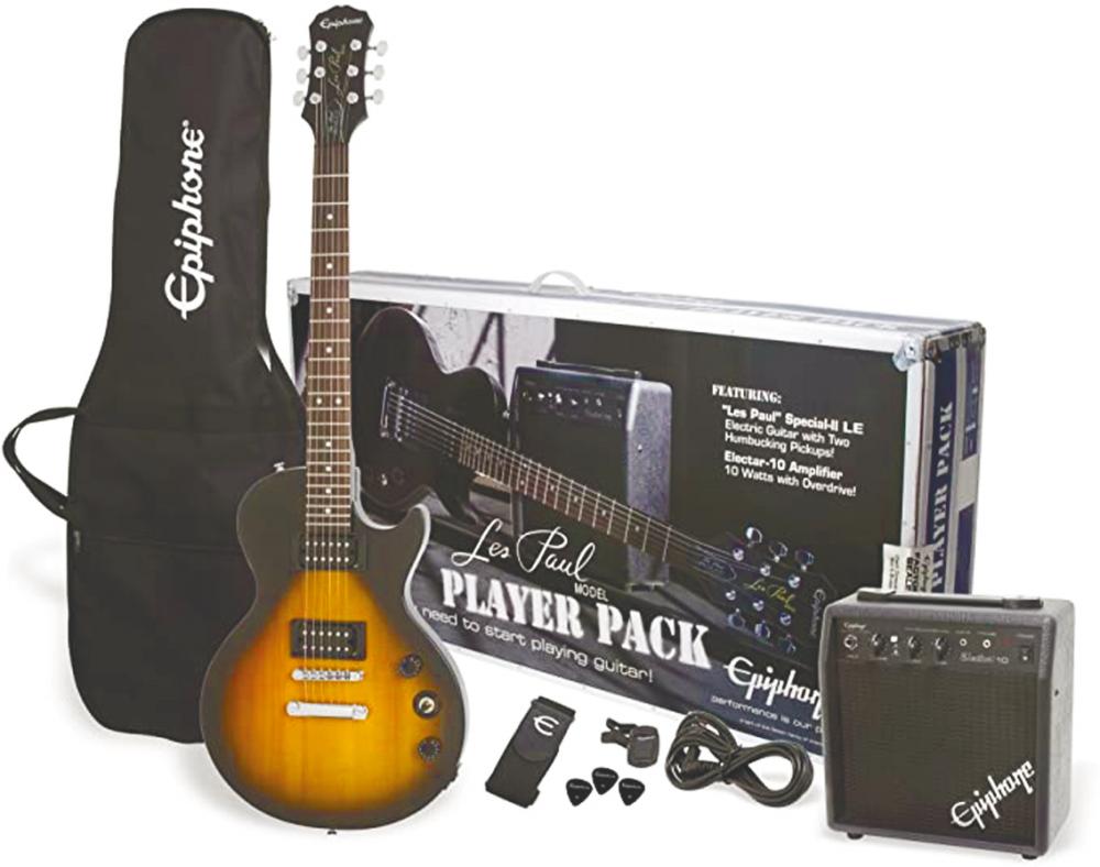 $!It’s easy to find entry-level electric guitar in bundles that include basic equipment. - AMAZON.COM