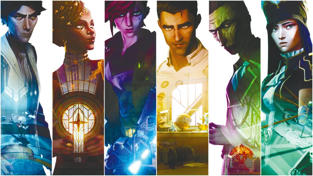 Unique characters (from left) Viktor, Mel, Vi, Jayce, Silco and Caitlyn. — PHOTO COURTESY OF NETFLIX