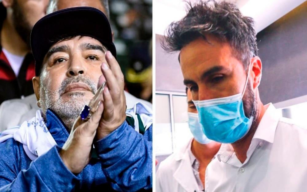 Police raided the home and clinic of Leopoldo Luque (right), as they try to establish whether there was negligence in Diego Maradona’s medical treatment.-Bernama