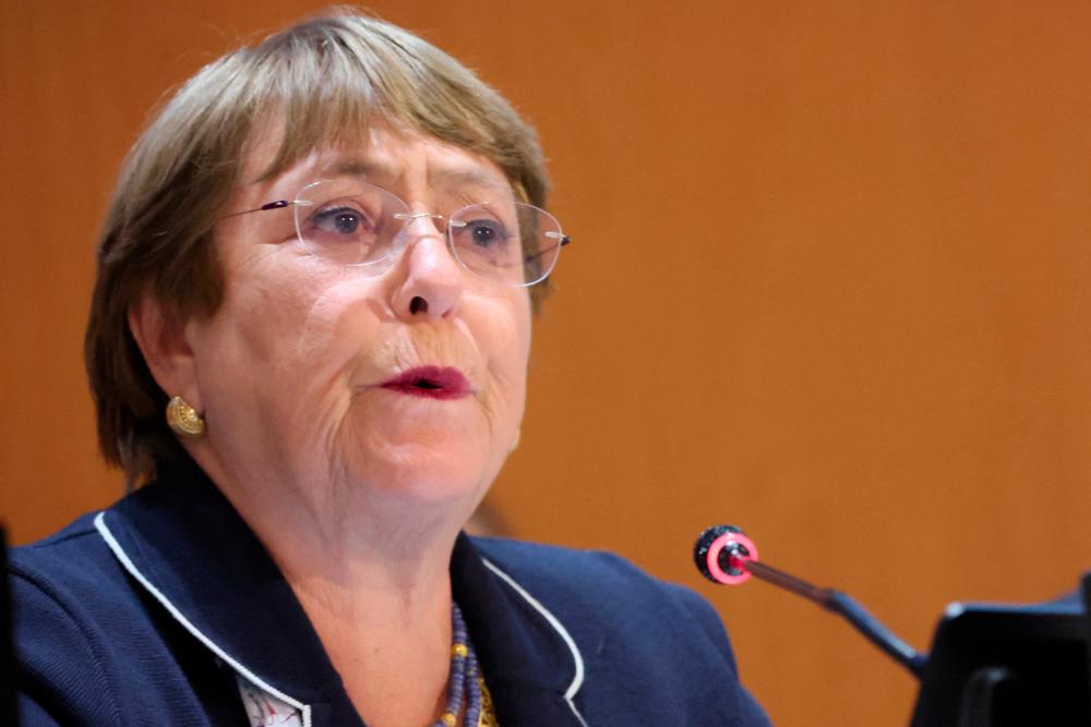 File photo: United Nations High Commissioner for Human Rights Michelle Bachelet attends the special session of the UN Human Rights Council, on the situation in Ukraine at the United Nations, in Geneva, Switzerland, March 3, 2022. REUTERSpix