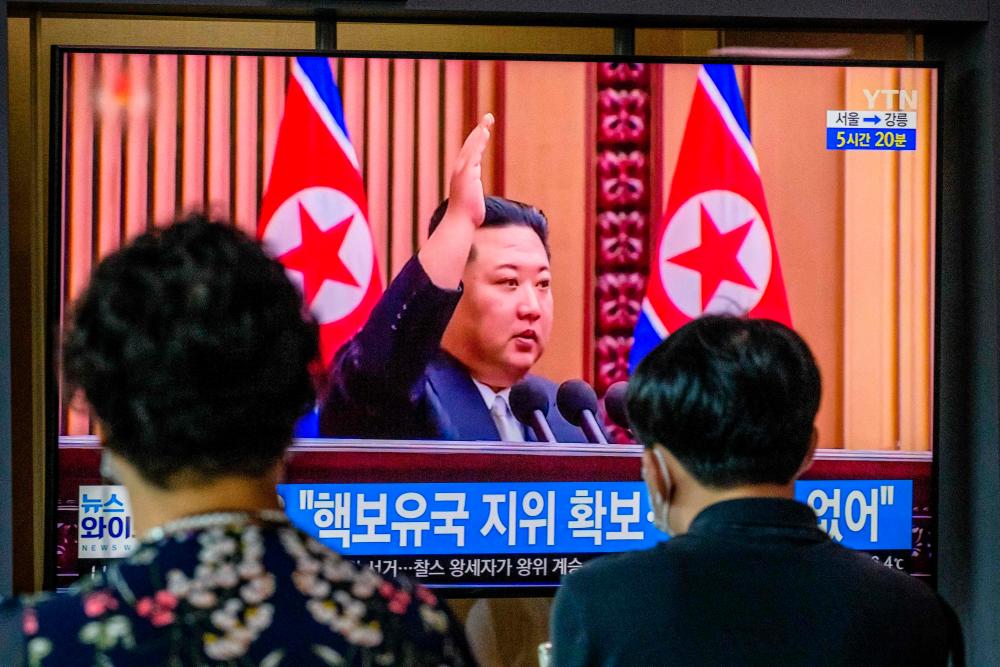 North Korea’s Kim Jong Un declaring he will never give up his nukes and enshrining a “first-strike” doctrine into law are part of a worrying new escalatory dynamic in nuclear weapons policy around the world, analysts say. AFPPIX
