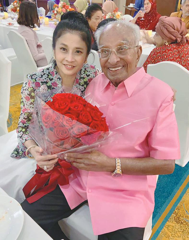 Krishnan and his wife Rukmanee celebrated his 100th birthday last month. – PIC COURTESY OF L. KRISHNAN