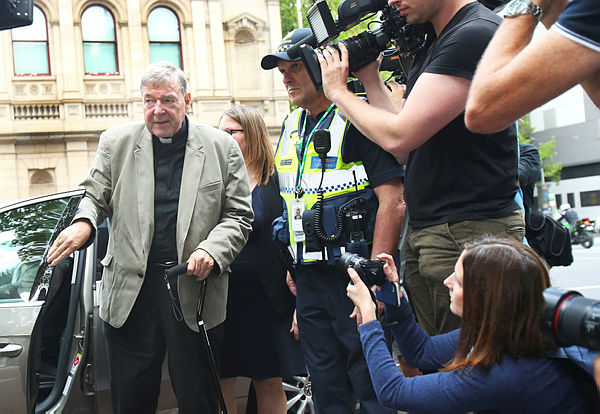 Cardinal George Pell is seen at County Court — Reuters