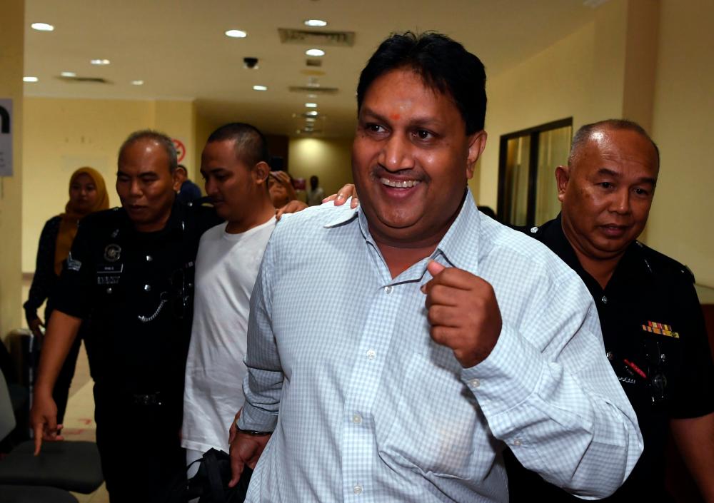 Former special officer to a DAP state assemblyman L. Prem Anand, 52, was released from the George Town magistrates‘ court today after being sentenced to three years’ jail and a RM7,000 fine after being found guilty of outraging the modesty of a 21-year-old woman two years ago. - Bernama