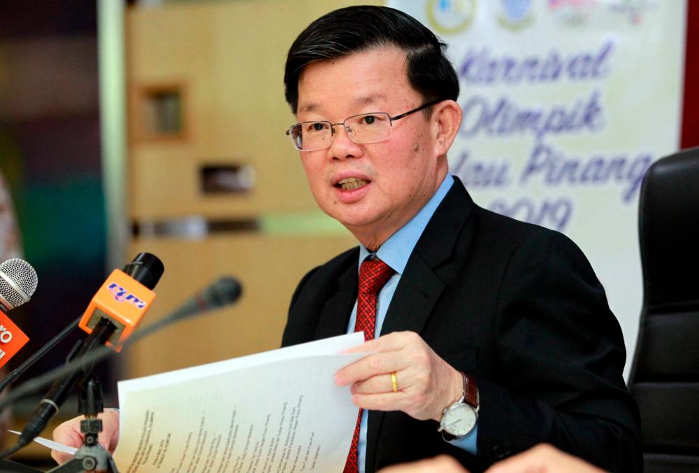 Penang accumulates reserves of RM1.82 bln in 2020: Chow