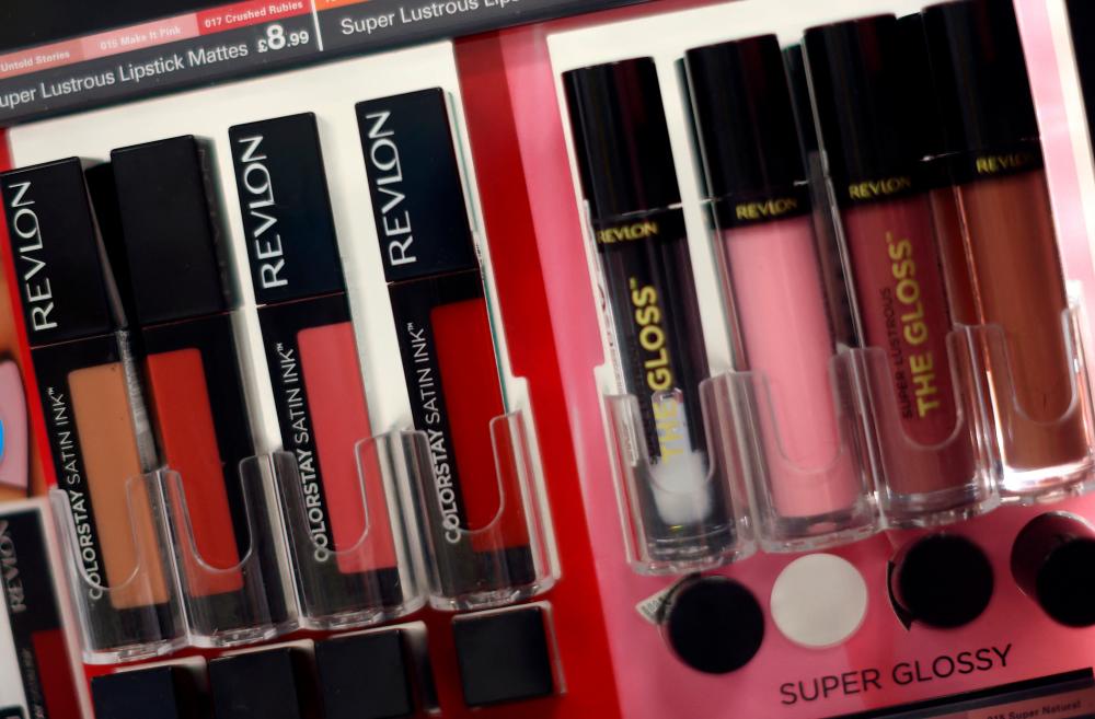 Revlon products on display in a store. The 90-year-old company is known for its nail polishes and lipsticks. – Reuterspix