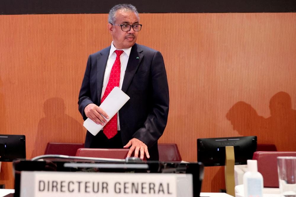 Dr Tedros Adhanom Ghebreyesus, Director-General of the World Health Organization (WHO) attends the 75th World Health Assembly at the United Nations in Geneva, Switzerland, May 22, 2022. REUTERSpix