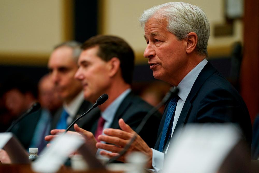 Dimon testifies during a US House Financial Services Committee hearing in Washington on Wednesday, Sept 21. – Reuterspix