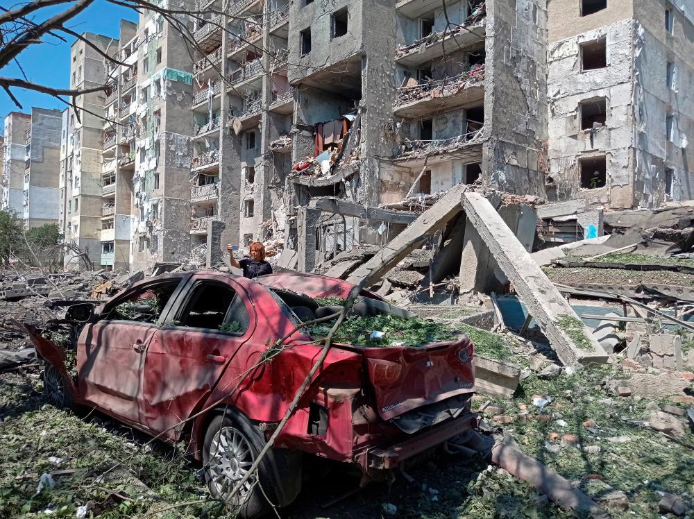 A general view of a residential building damaged by a Russian missile strike, as Russia's attack on Ukraine continues, in the village of Serhiivka, Odesa region, Ukraine July 1, 2022. REUTERSpix
