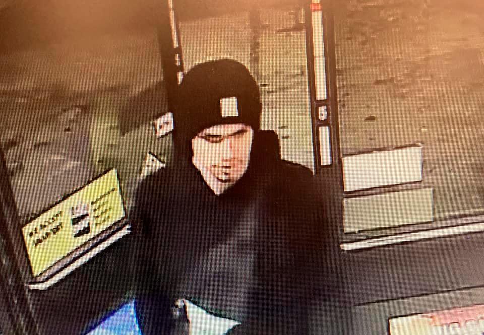 This surveillance camera image released by the Yakima Police Department in Washington State on January 24, 2023, reportedly shows the suspect sought by police in a shooting that left three people dead/AFPPIX