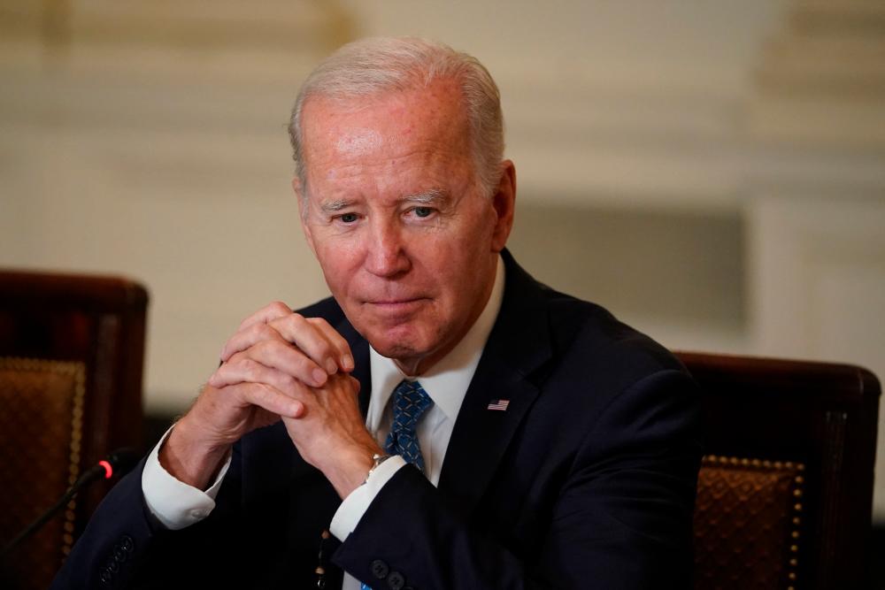 US President Joe Biden speaks during the third meeting of the White House Competition Council in the State Dining Room of the White House in Washington, DC, on September 26, 2022. AFPPIX