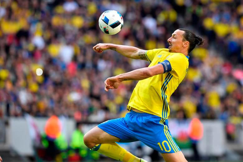 FILE PHOTO: Sweden’s Zlatan Ibrahimovic in action during the friendly soccer match Sweden v Wales at the Friends Arena in Stockholm, Sweden June 5, 2016. REUTERSPIX